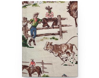 Cuaderno de tapa dura en blanco con páginas rayadas, estilo vaquero/MCM Americana