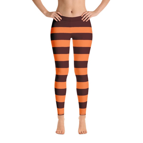 High Spring Leggings With Stripes For Women