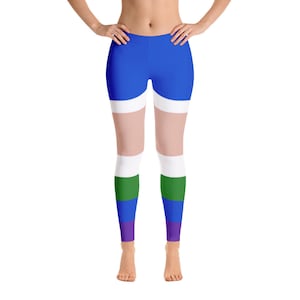 Adult Leggings: Rainbow Brite Inspired/Light Skin Illusion
