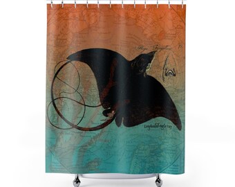 Shower Curtain: Eagle Ray. Supports wildlife charity.