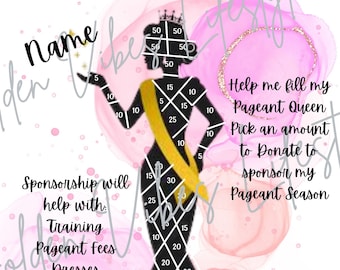 Pageant Queen Fundraiser Flyer | Fill my Pageant Queen | Editable Canva Template | Digital Download | Printable | PDF | PNG