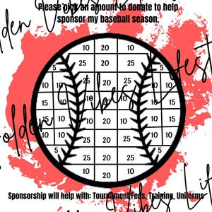 Fill my Baseball Fundraiser Flyer: Editable Canva Template (Digital Download 8.5x11)