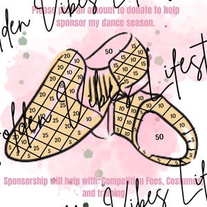 Dance Fundraiser Flyer: Fill My Jazz Shoes, Editable Canva Template (Digital Download)