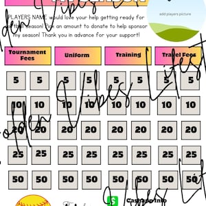 Softball Sponsor my Season, Fill my Softball, Softball Flyer,Softball fundraiser, editable canva template, printable fundraiser, fundraising
