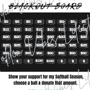 Recaudación de fondos del Hockey Blackout Board, formulario de patrocinio (Canva, editable, descarga digital)