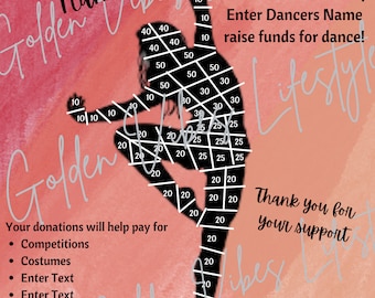Dancer Flyer, Fill my dancer, dance fundraiser, editable canva template, printable, fundraiser, dance competition fundraiser, fundraising,