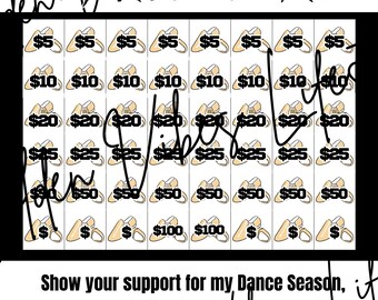 Dance Blackout Board Template | Dance Fundraiser | Editable Canva Template | Digital Download | Printable | PDF | PNG