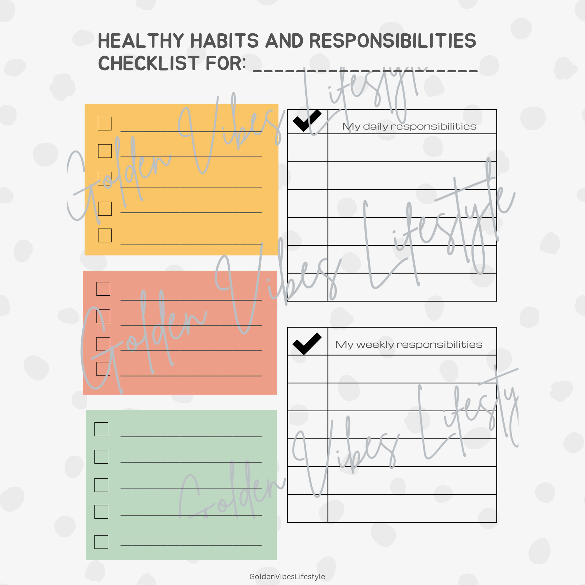Homeschool Health Printable