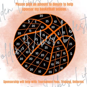 Füllen Sie meinen Basketball Fundraiser Flyer: Bearbeitbare Canva-Vorlage (Digitaler Download)