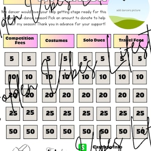 Dance Sponsor my Season, dance season fundraiser, editable canva template, printable, fundraiser flyer, dance fundraiser, fundraising, dance