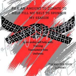 Martial Arts &#39;Fill My Belt&#39; Fundraiser Flyer: Editable Canva Template (Digital Download)
