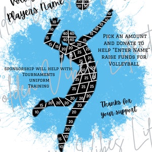 Volleyball Flyer, Fill my Volleyball Player, Volleyball fundraiser, editable canva template, printable, fundraiser, fundraising, Volleyball,