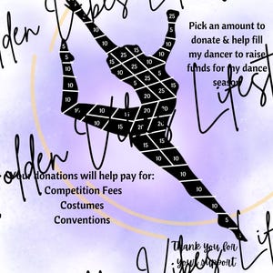 Dance Fundraiser Flyer: Editable Canva Template (Digital Download 8.5x11in PDF)