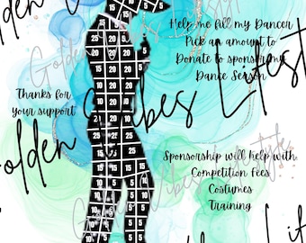 Latin/Folklorico Dancer Fundraiser | Fill My Dancer | Editable Canva Template | Digital Download | Printable | PDF | PNG