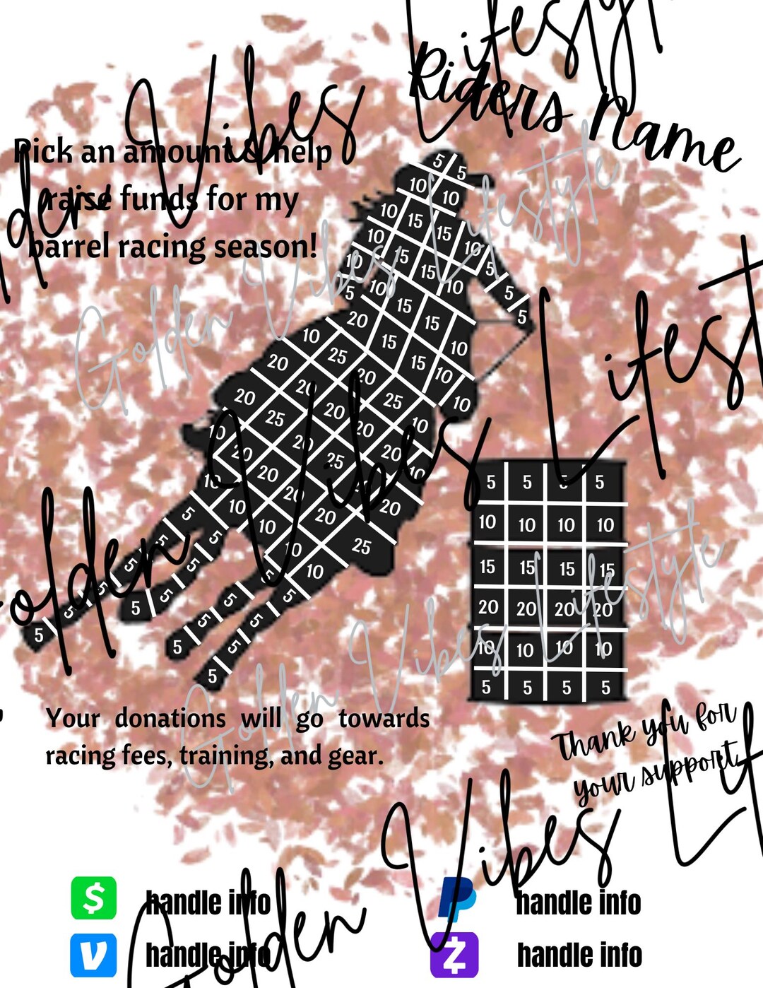 Barrel Racing Fundraiser Flyer | Fill My Racer | Editable Canva ...