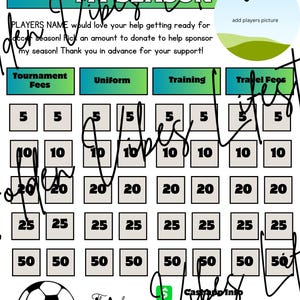 Soccer Sponsor Flyer: Editable Canva Template (Digital Download 8.5x11in PDF)