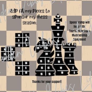 Füllen Sie meine Schachspieler, Schach-Spendenaktion, bearbeitbare Canva-Vorlage, bedruckbar, digital, Fundraiser, Schachteam, Schach,