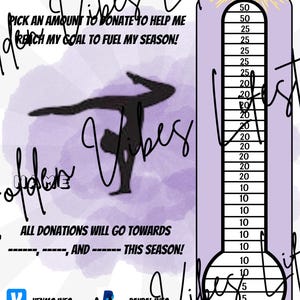 Gymnastics Fundraiser Template: Editable Sponsorship Forms (Digital Download, Canva Template) Hit my goal