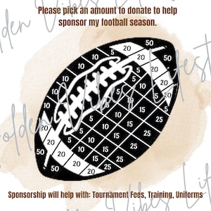 Football Flyer, Fill my Football, Football fundraiser, editable canva template, printable, fundraiser, fundraising, Football team, Fill in,