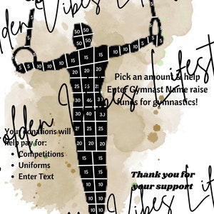 Male Gymnast Fundraiser Flyer: Editable Canva Template (Digital Download