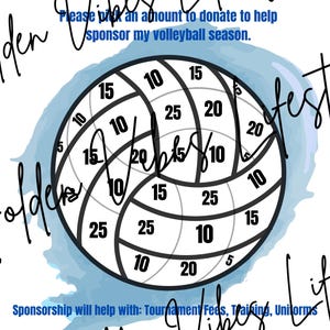 Volleyball Flyer, Fill my Volleyball, Volleyball fundraiser, editable canva template, printable, fundraiser, fundraising, Volleyball, sports