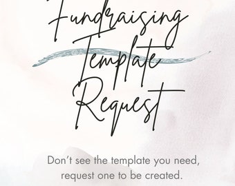 Custom Fundraising Flyer Template Request: Editable Canva Design (Digital)