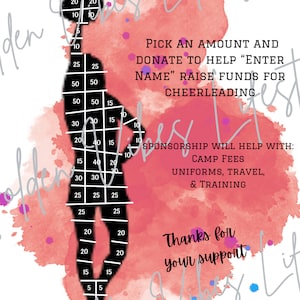 Cheer Flyer, Fill my Cheerleader, Cheer fundraiser, editable canva template, printable, fundraiser, fundraising, Competitive Cheer,