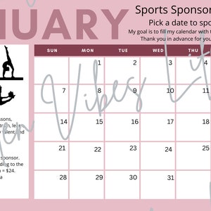 Modello di raccolta fondi per calendario sportivo: volantino Canva modificabile (download digitale)