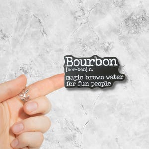 Bourbon Definition Matte Vinyl Sticker, "