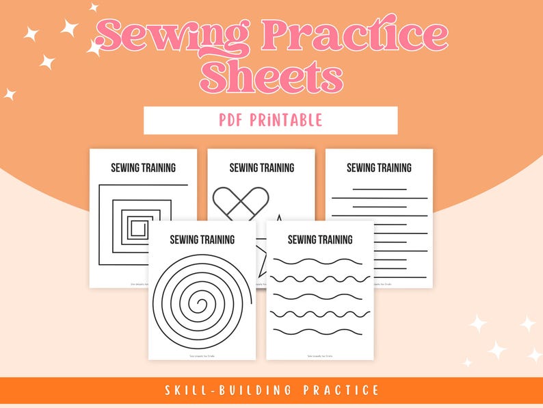 Sewing Worksheet Sewing Training (PDF Printable) - Etsy