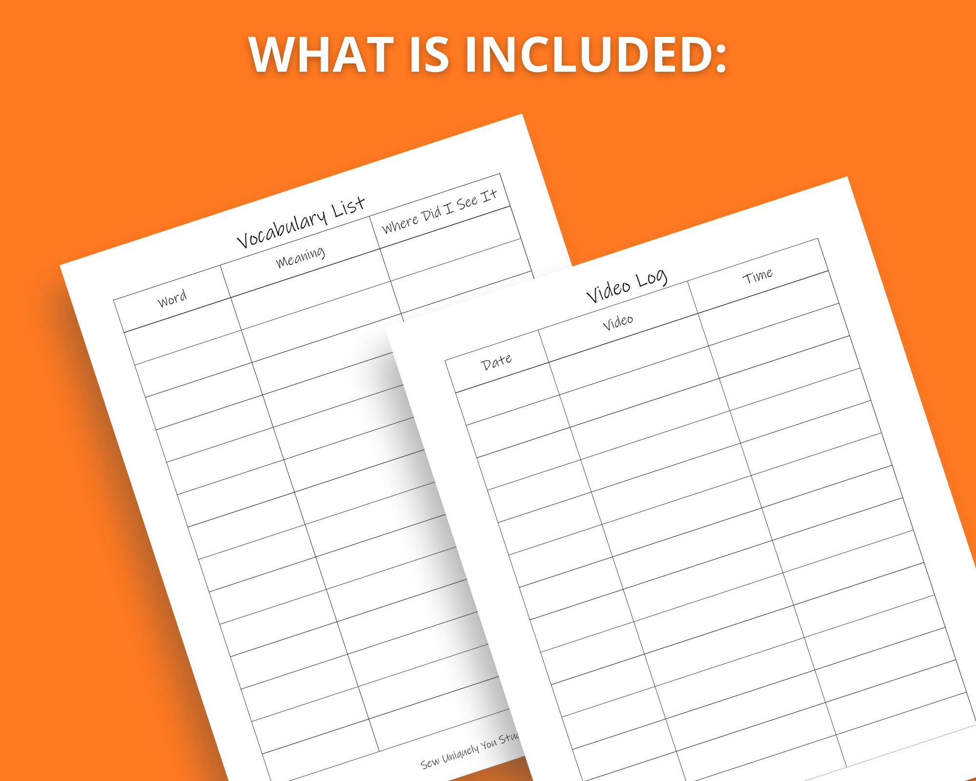 Language Learning Tools Journal Notebook Printable Instant Download ...