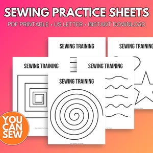 How to sew, Practice sewing sheets, Sewing Machine Sheet, Learn to Sew for beginners