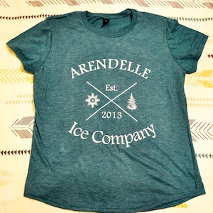 Arendelle Ice Co, Frozen, Elsa shirt, Arendelle shirt, Arendelle, Disney shirt, adult Disney shirt, adult Frozen shirt, Frozen shirt heather galap blue