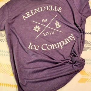 Arendelle Ice Co, Frozen, Elsa shirt, Arendelle shirt, Arendelle, Disney shirt, adult Disney shirt, adult Frozen shirt, Frozen shirt heather purple