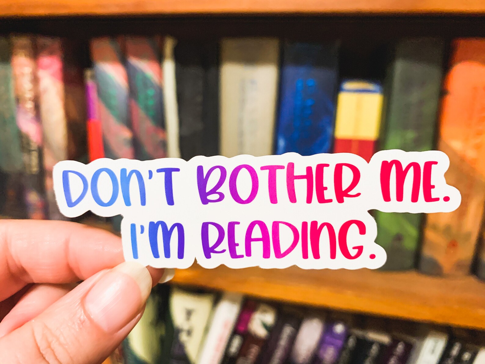 Don't bother me I'm reading bookworm sticker Book | Etsy