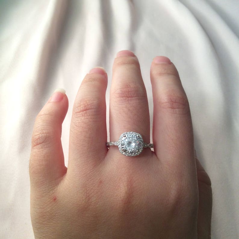 Silver Promise Ring ~ Women's Promise Ring ~ ~ Promise Ring for Her ~ Engagement Ring ~ Wedding Ring - gift box - image 3