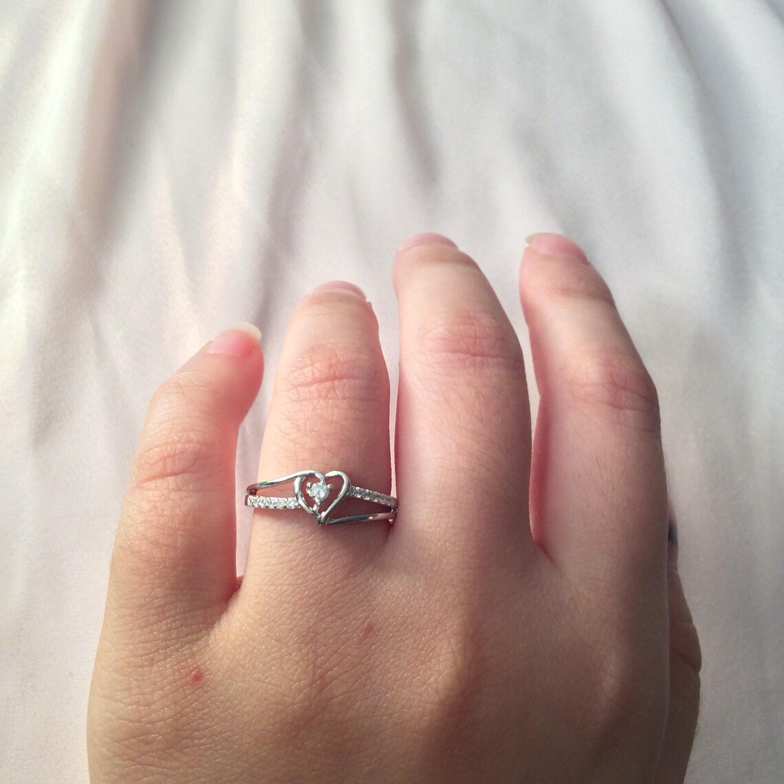 thumbnail image 2 of Newshe Pure Sterling Silver Wedding Ring Set For Women - Promise Ring With CZ - 2.4 CTTW Solitaire With Accents - Comes In Gift Box 2 of 5