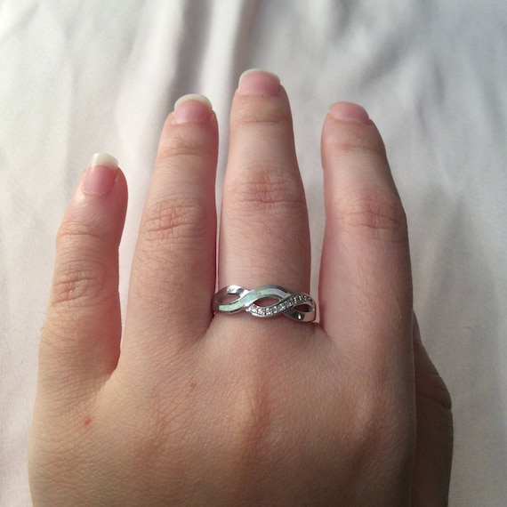 Opal Ring ~ Silver Opal Ring ~ Opal Band Ring ~ Women's Opal Ring ~ Gifts for Women ~ Gifts for Her