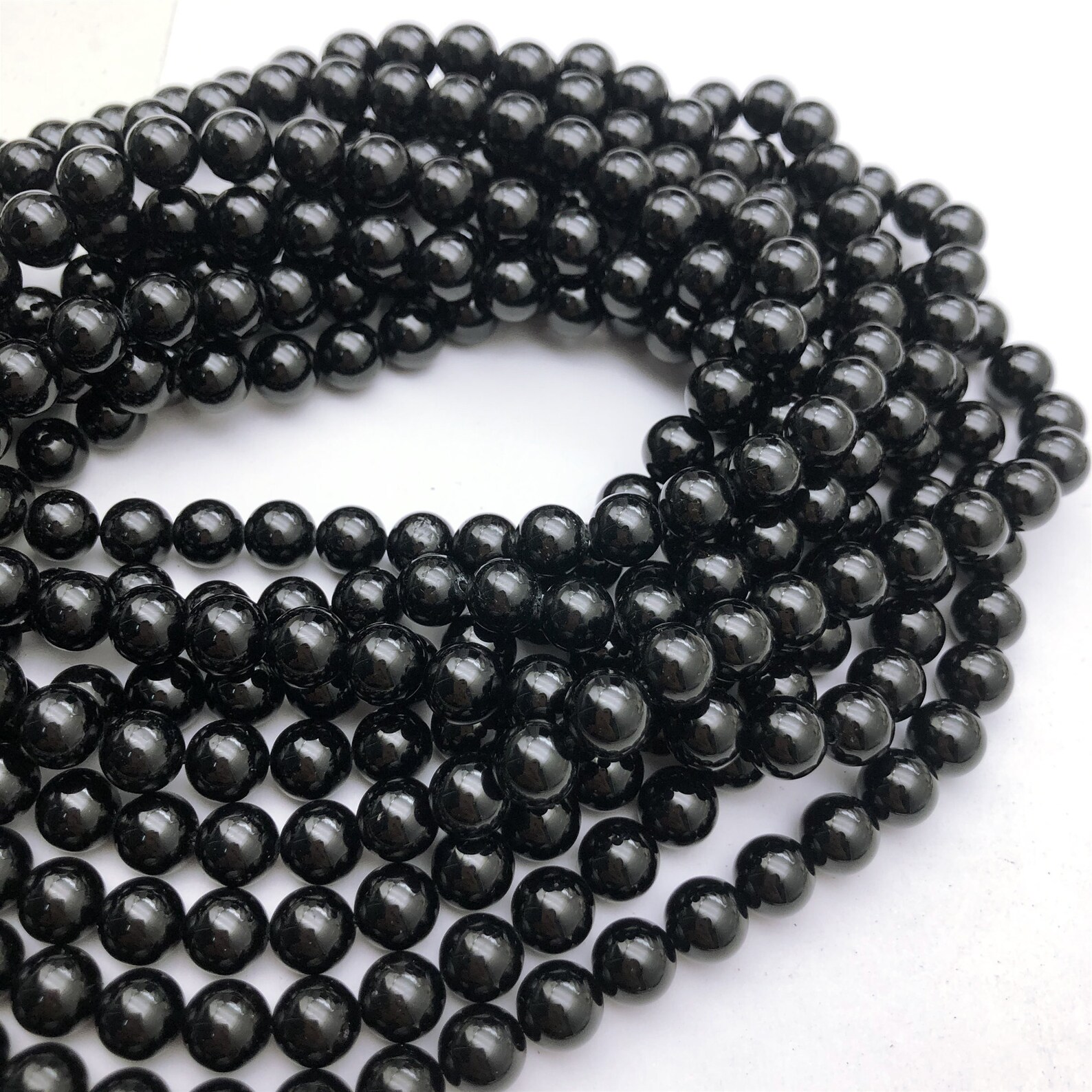 Natural Jet Stone Round Beads6mm 8mm 10mm Gemstone Beads Etsy UK