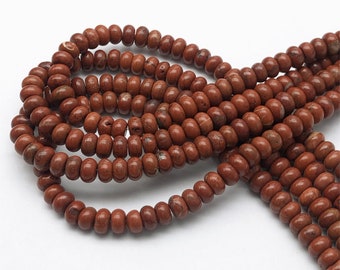 6mm 8mm Red Jasper Rondelle Beads , 15.5 Inch Strand,Hole Approx 0.8mm
