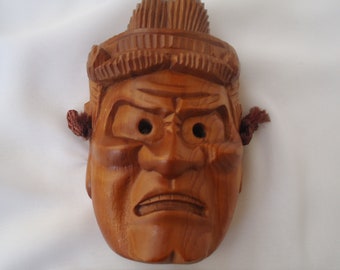 Vintage Hand-carved Wooden Mask