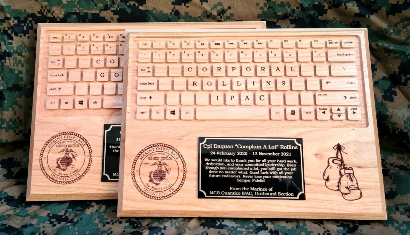 Wooden Keyboard Themed Going Away Plaque Etsy