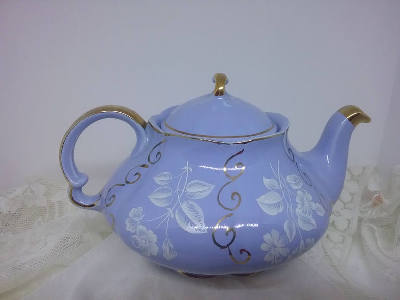 Beautiful Rare Heatmaster Tea Set Baby Blue Gold and White Etsy