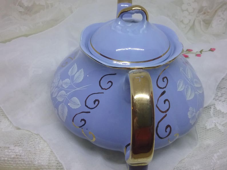 Beautiful Rare Heatmaster Tea Set Baby Blue Gold and White Etsy