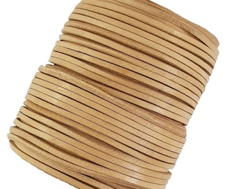 metres Yellow Leather cord laces 2 mm round sold in lengths of 2,3,4,5