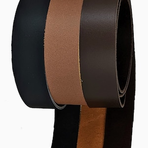 Leather Strips  Black Tan & Dark Brown 25 mm wide 1 metre lengths