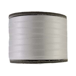 Double faced white satin ribbon 7 mm