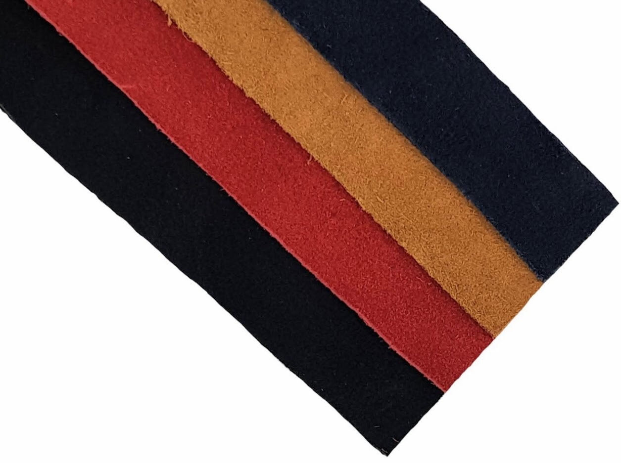 Suede Leather Strips Straps Black & Red Tan Navy length 64 cm Etsy