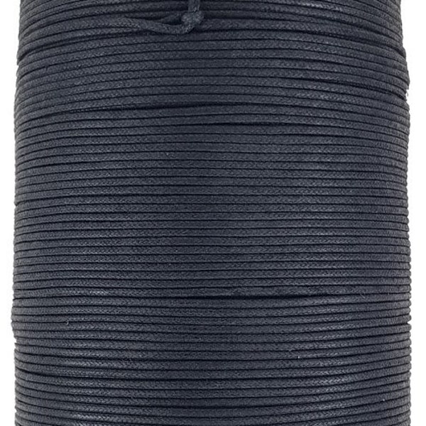 Wax cotton cord 1.5 mm black