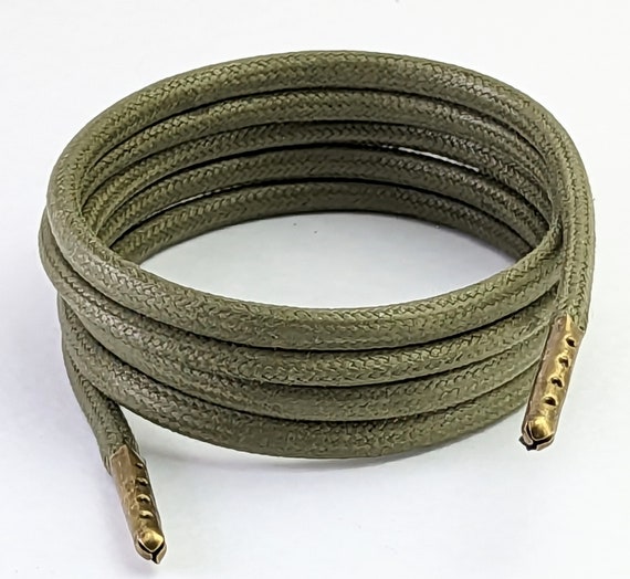 Khaki Green Mm Wax Cotton Shoe Boot Laces Australia